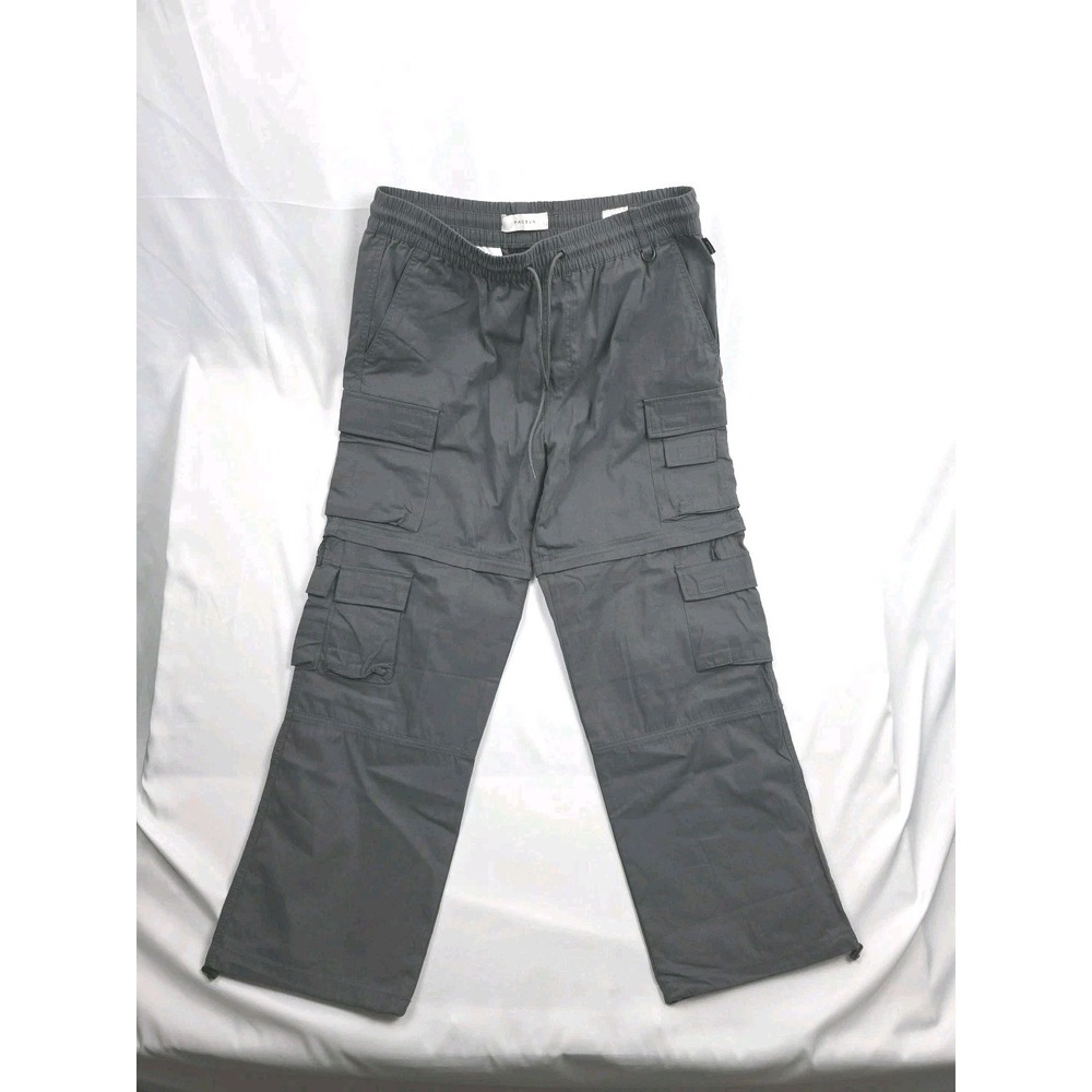 PacSun Convertible Cargo Pants Dark Gray Baggy Drawstring Hiking Mens Size L